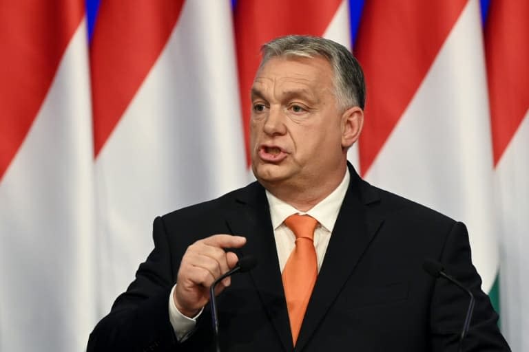 Le Premier ministre hongrois Viktor Orban, le 12 févreier 2022 à Budapest - Attila KISBENEDEK © 2019 AFP