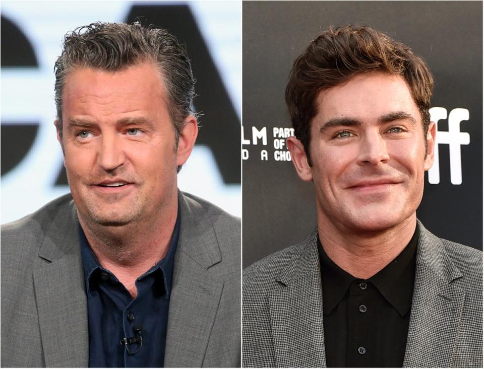 Matthew Perry (left) and Zac Efron (Getty Images)