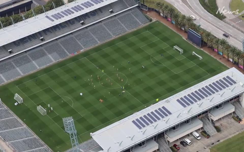 Spying from the skies - what the helicopter saw of the England training session