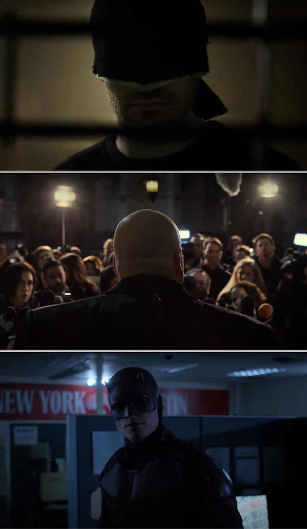 Kingpin and Daredevil in the Netflix series during Season 3 of "Daredevil"