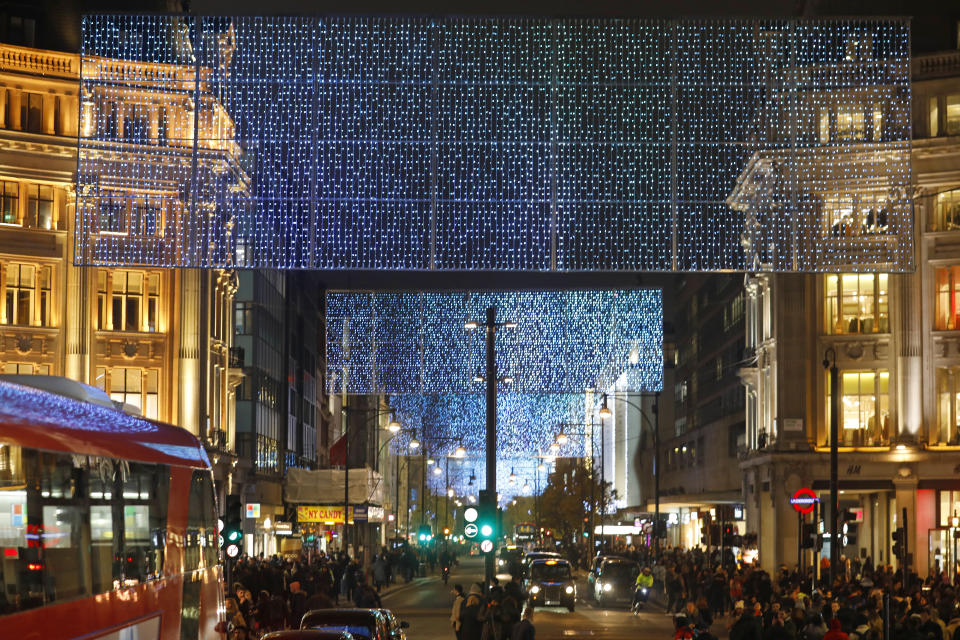 EDITORIAL USE ONLY The??Oxford??Street??Christmas lights are switched on, in partnership with Capital XTRA, celebrating 60 years of the annual display, London.