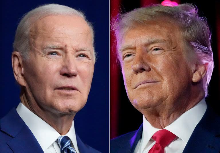 El presidente Joe Biden y el expresidente Donald Trump son los principales precandidatos presidenciales en Estados Unidos. (AP)
