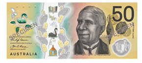 Australian 50 dollar note(Second series) - Counterfeit money detection