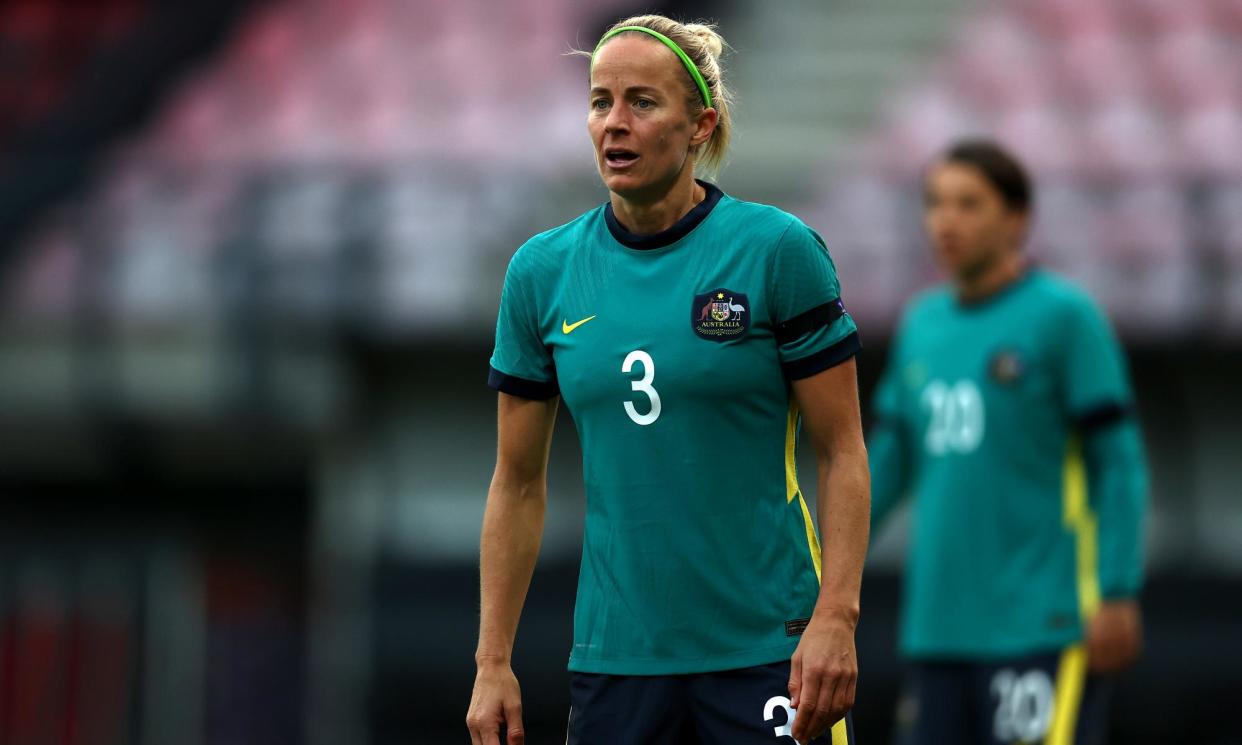 <span>Aivi Luik playing for the Matildas. The defender has been charged with a doping violation that incurred a suspension dating back to her time playing in Italy in 2022, despite not having undergone a drug test.</span><span>Photograph: Dean Mouhtaropoulos/Getty Images</span>