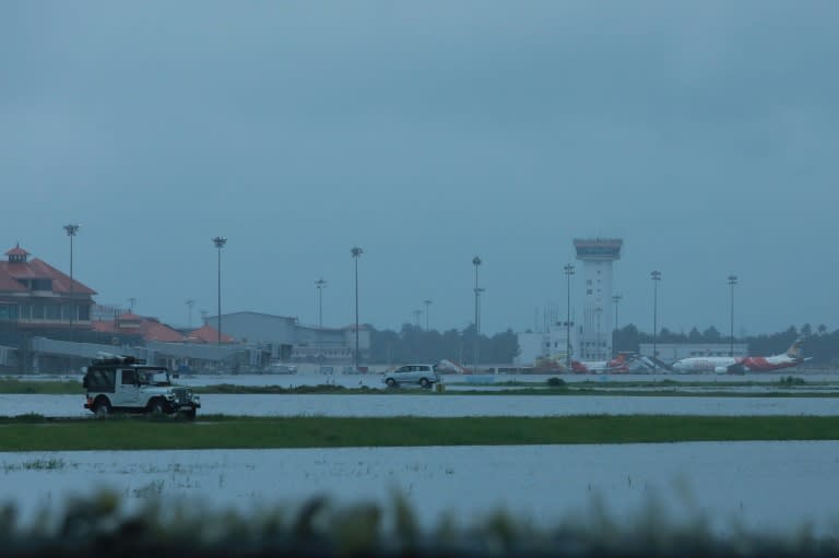 Kochi International Airport was flooded following the rains, prompting the authorities to suspend flights
