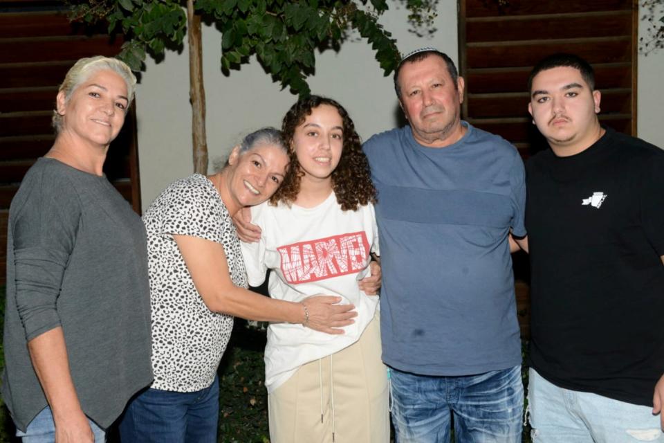 Israeli soldier Pvt. Ori Megidish, center, was rescued on Monday (AP)