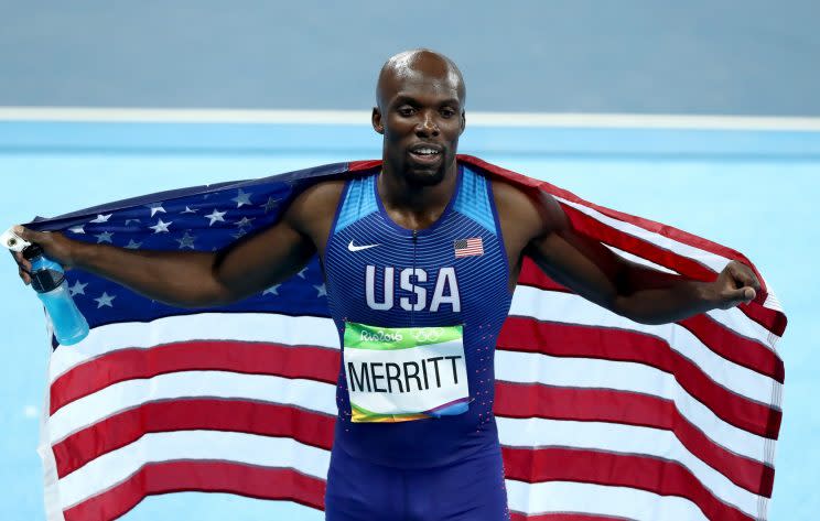 LaShawn Merritt took bronze in the 400-meter on Sunday. (Getty)