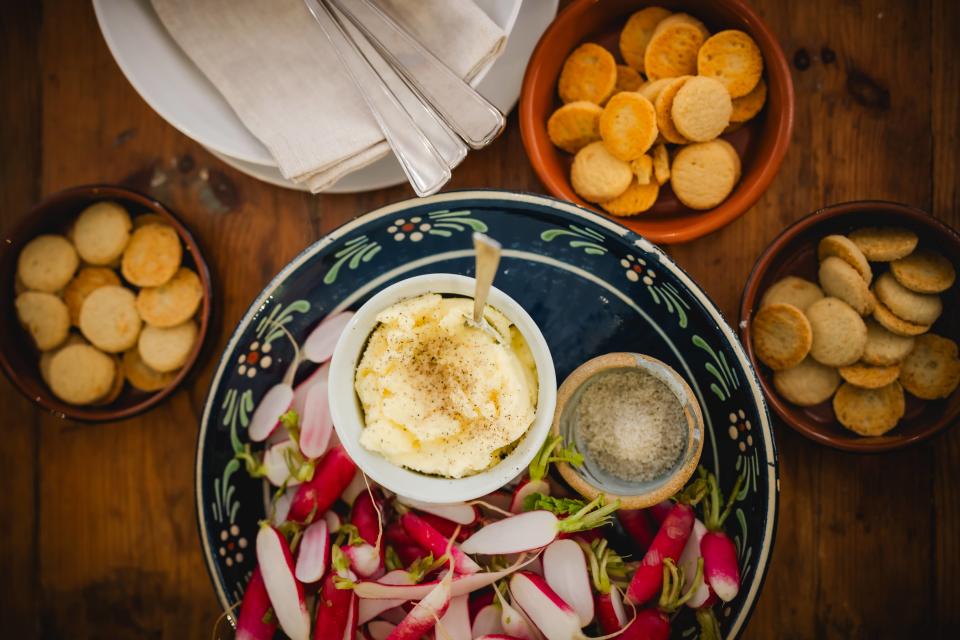 Chef Alison Settle made a classic French treat of radishes with butter and sea salt during a dinner party she and Courier Journal dining columnist Dana McMahan hosted in Paris last fall.