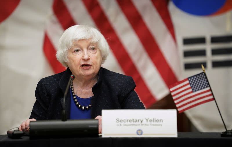 Yellen meets Japan and Korea counterparts in Washington