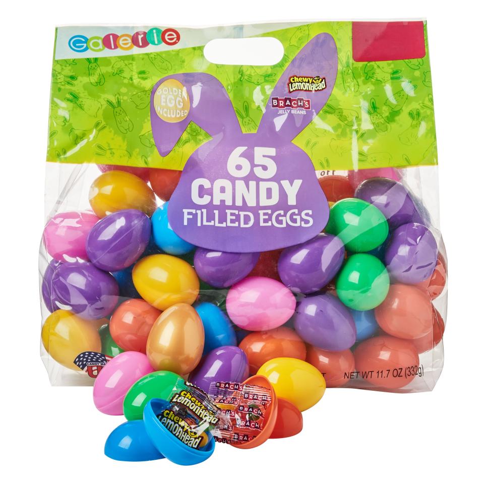 17) Easter Eggs With Brach’s Candy, Count of 65