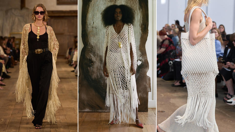 fringe trend 2024 at Ralph Lauren, Diotima, Gabriela Hearst runways