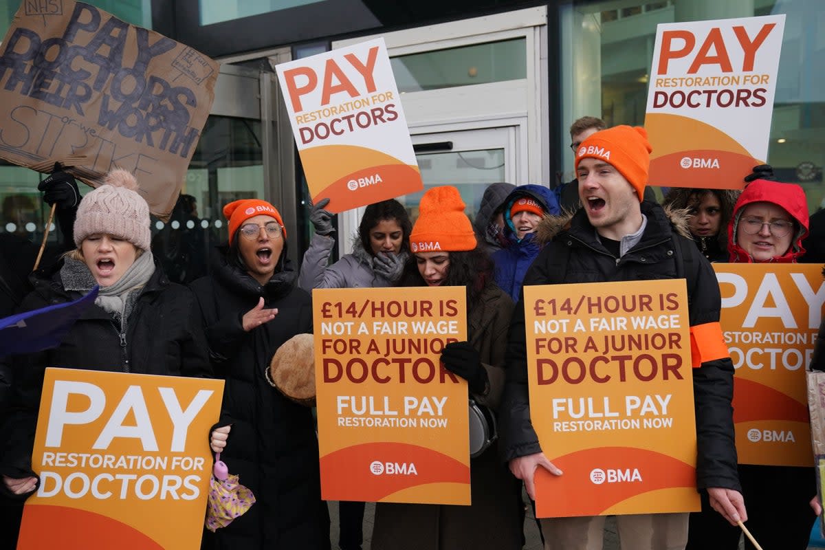 Junior doctors will strike for four days (Jacob King/PA) (PA Wire)