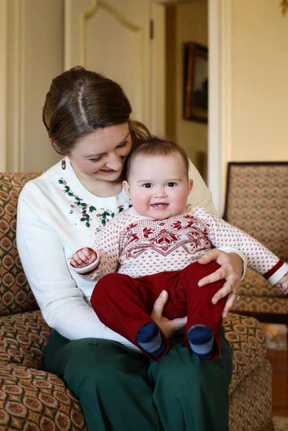 Stephanie de Luxemburgo y su hijo Charles