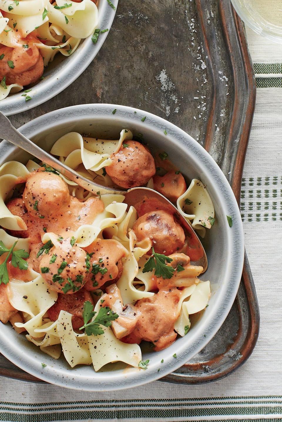 Turkey Meatball Stroganoff