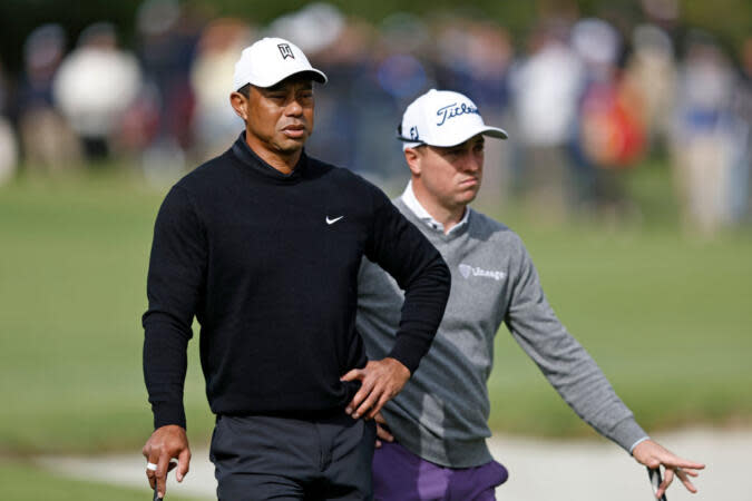 Tiger Woods and Justin Thomas