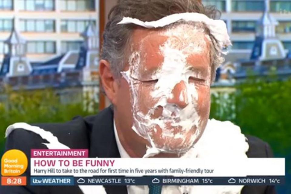 Pied: Piers Morgan was left momentarily speechless (ITV)