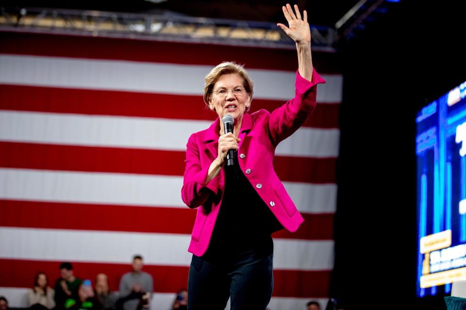 Sen. Elizabeth Warren, D-Mass., was the top pick for a running mate in a poll.