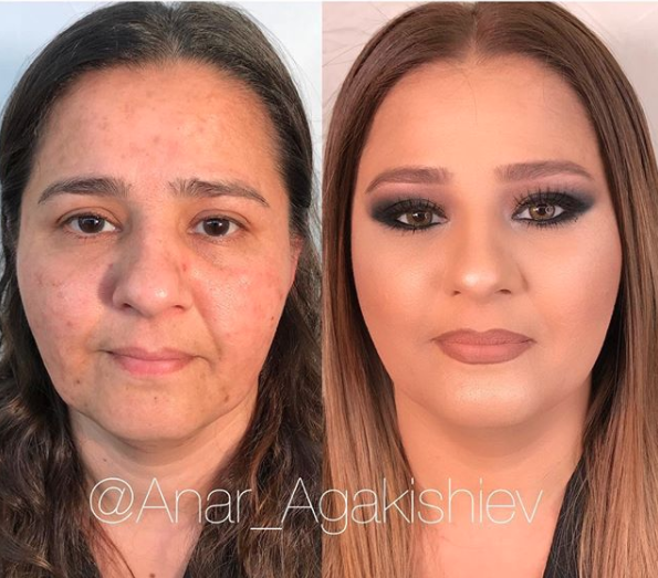 20 Imágenes del antes y después de personas que se quitaron 30 años de  encima gracias al poder del maquillaje