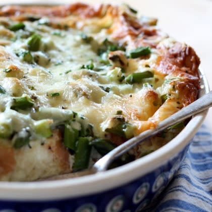 Asparagus Bread Pudding