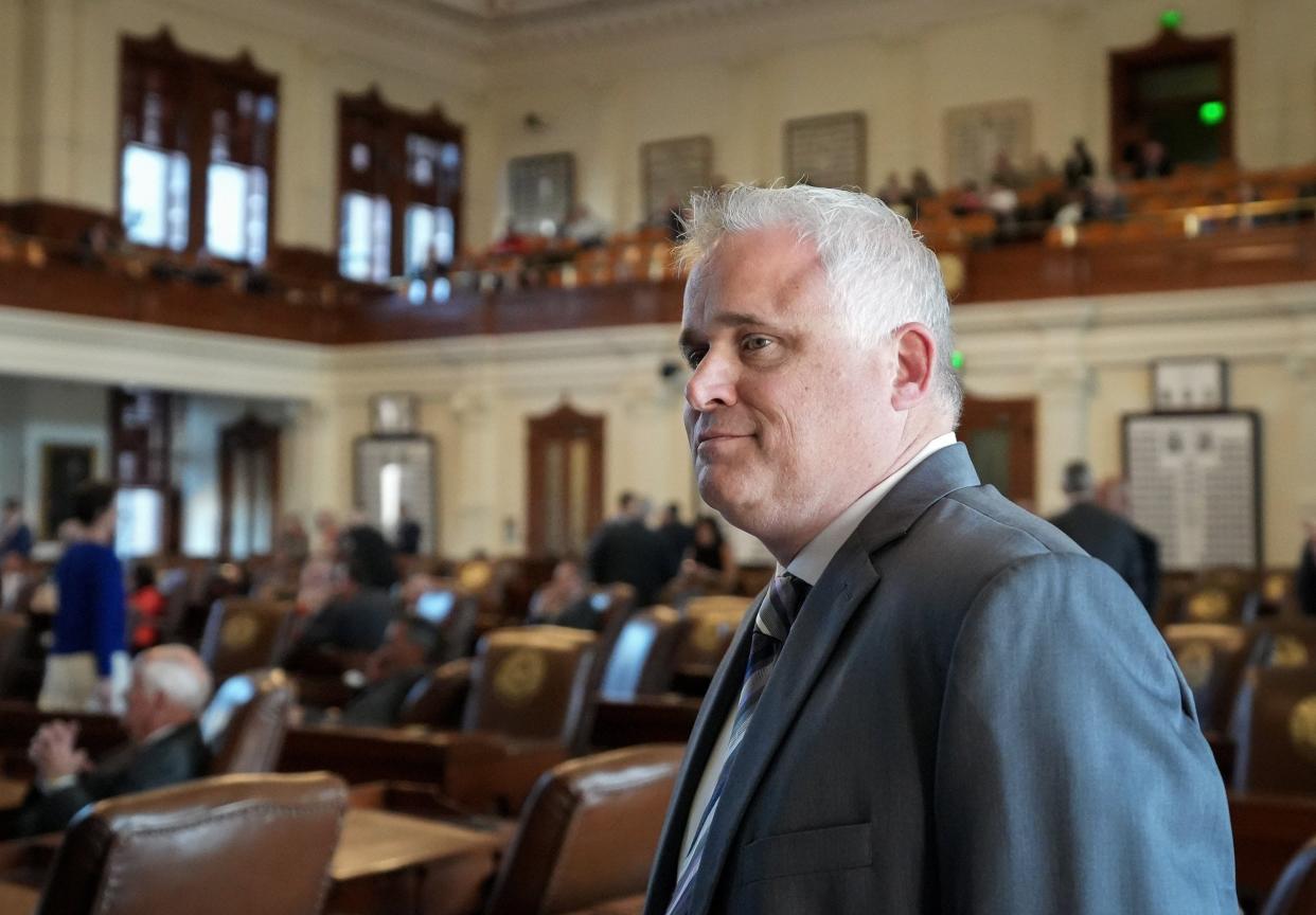 State Rep. Bryan Slaton, R-Royse City, was absent as the House deliberated on and aproved its state budget bill last week even though he had prepared 27 amendments for it.