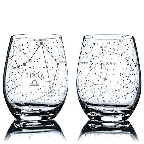 1) Greenline Goods Zodiac Wine Glasses