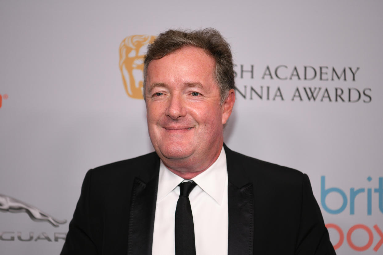 Piers Morgan attends the 2019 British Academy Britannia Awards presented by American Airlines and Jaguar Land Rover at The Beverly Hilton Hotel on October 25, 2019 in Beverly Hills, California. (Photo by Morgan Lieberman/WireImage)