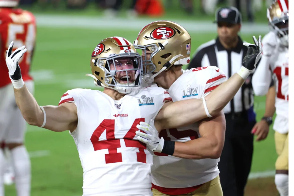 Kyle Juszczyk formó parte integral del plan de juego de los San Francisco 49ers en el Super Bowl LIV. (Foto: Al Bello/Getty Images)