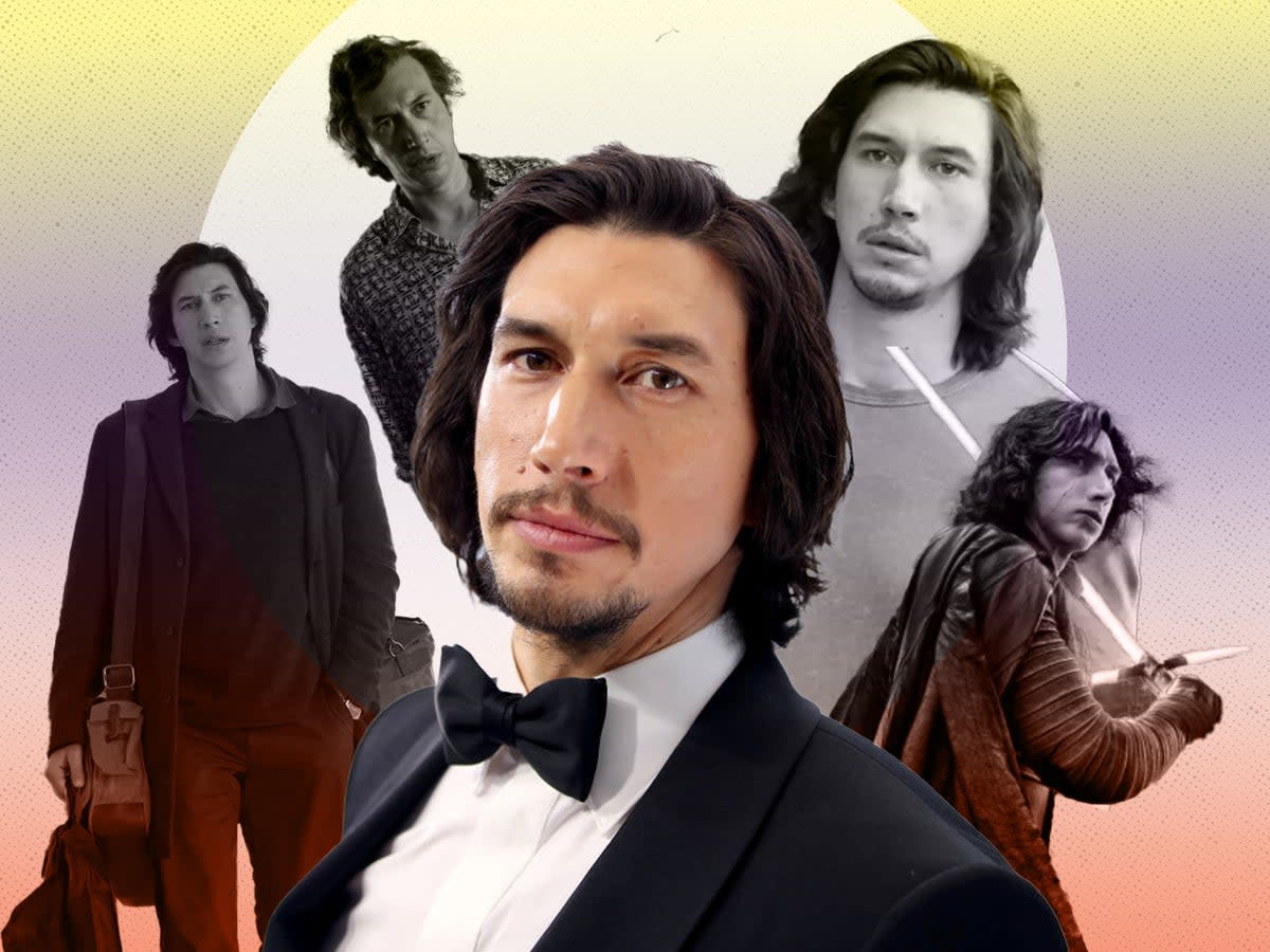 Some of the charge inherent in Adam Driver’s screen presence springs from his unusual combination of macho solidity and feral unpredictability (HBO/Netflix/Getty)