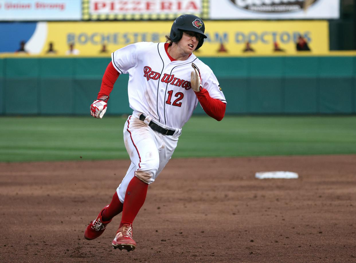 Andrew Stevenson has been a constant threat at the top of the Red Wings batting order.
