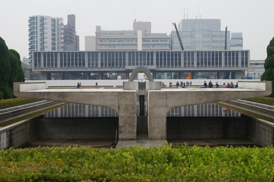 The Flame of Peace in Hiroshima’s Peace Memorial Park is intended to burn until every nuclear weapon has been eliminated from the earth. (Photo: Michael Walsh/Yahoo News)