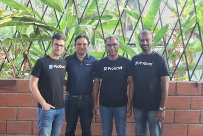 GenSpark EVP & COO Vishak Mallya with ProGrad Co-founders Ram Prakash G, Siddharthan P, and Akarsh A