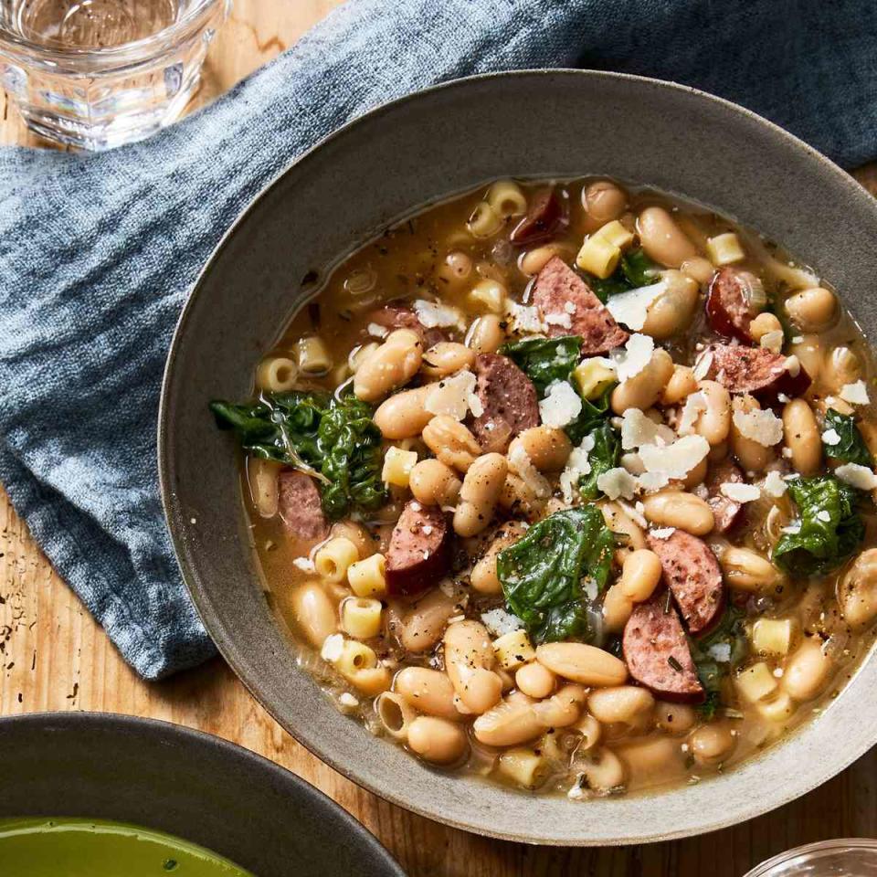 White Bean and Sausage Soup with Pasta