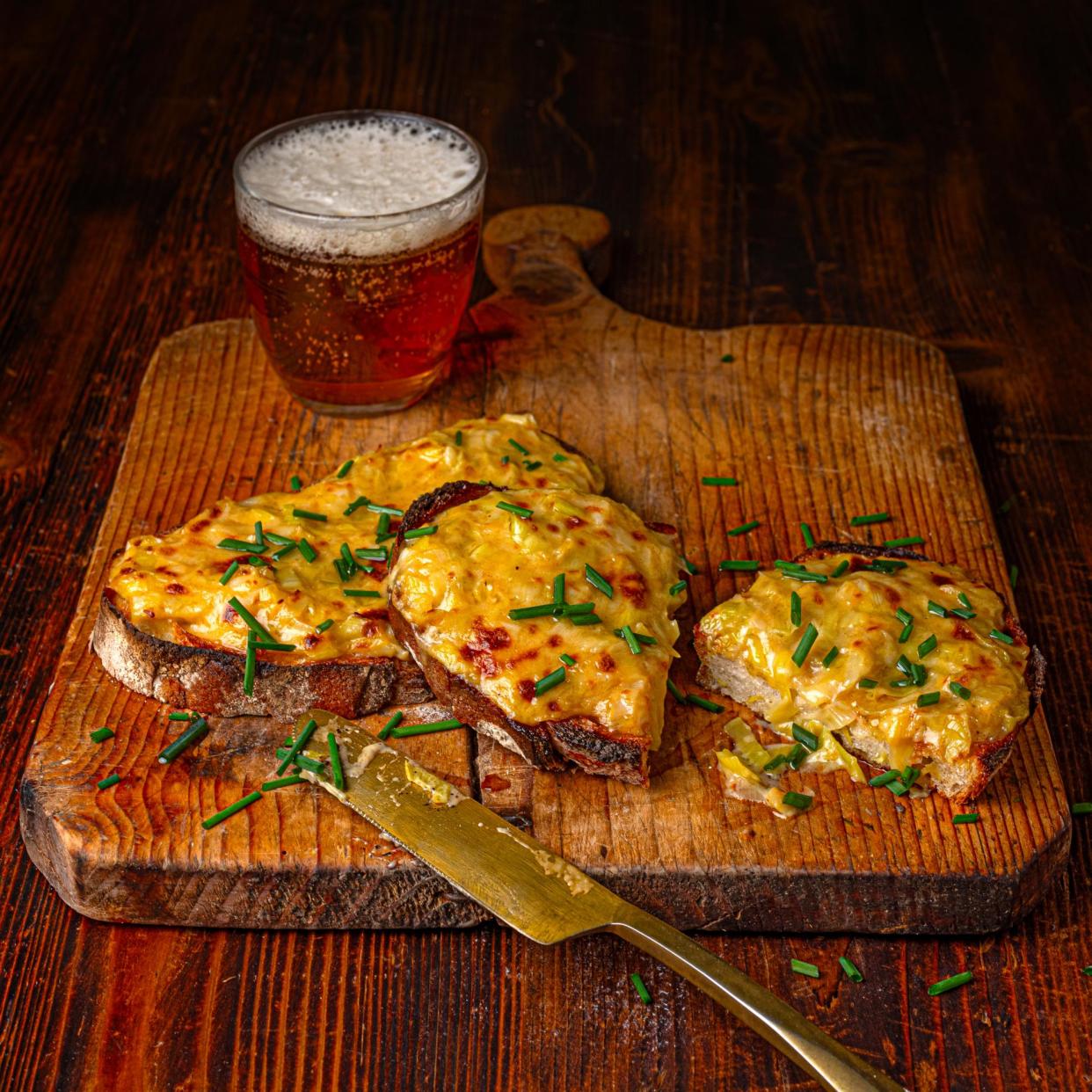 <span>Truffled leek rarebit.</span><span>Photograph: Romas Foord/The Observer</span>