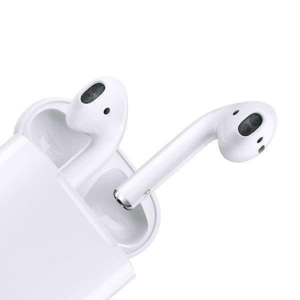 the AirPods in white