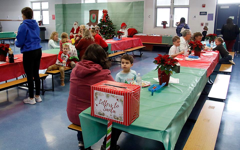 Breakfast with Santa at Mapleton Elementary School on Saturday, Dec. 4, 2021. TOM E. PUSKAR/TIMES-GAZETTE.COM