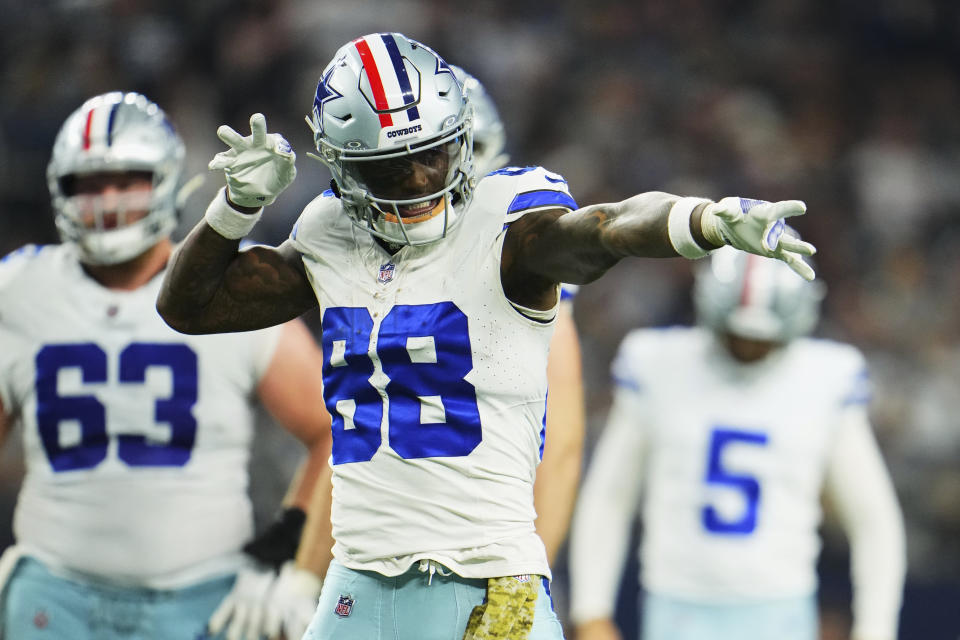 CeeDee Lamb of the Dallas Cowboys had another huge game against the Giants. (Photo by Cooper Neill/Getty Images)