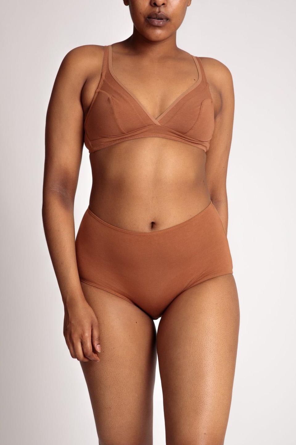 Nubian Skin Cotton High Waist Brief