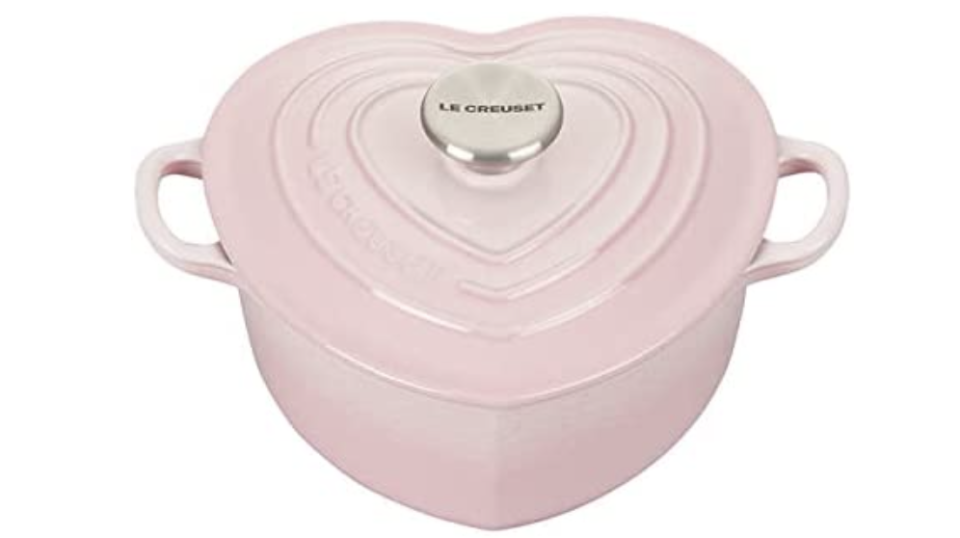 Le Creuset Signature Enameled Cast Iron Figural Heart Cocotte. PHOTO: Amazon