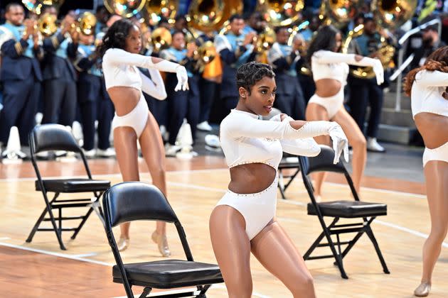 Southern University Human Jukebox Fabulous Dancing Dolls members perform during HBCU Culture Homecoming Fest & Battle Of The Bands on Jan. 15, 2023, in Georgia. Although majorette-style dancing is trending on TikTok, it hasn't gotten proper credit.