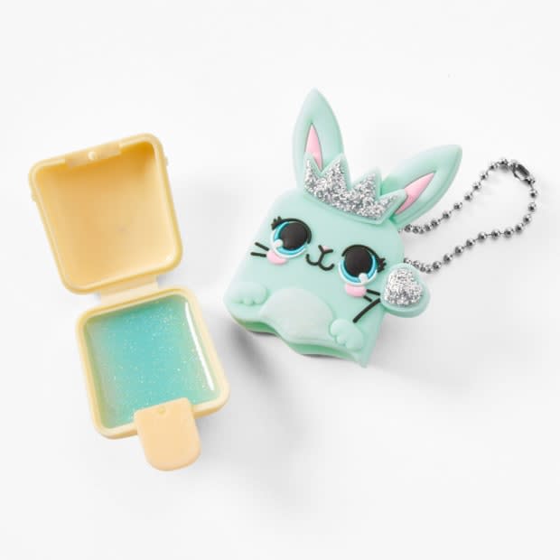 <p>This cute bunny princess container holds glittery vanilla lip gloss! Plus, it doubles as a keychain! Win-win!</p><p><em><a href="https://go.skimresources.com?id=113896X1572730&xs=1&url=https%3A%2F%2Fwww.claires.com%2Fus%2Fpucker-pops-bunny-wand-lip-gloss---vanilla-153719.html&sref=parade.com%2Fshopping%2Feaster-gifts-teens" rel="noopener" target="_blank" data-ylk="slk:Pucker Pops Bunny Wand Lip Gloss - Vanilla, $4.49 at Claire's;elm:context_link;itc:0;sec:content-canvas" class="link ">Pucker Pops Bunny Wand Lip Gloss - Vanilla, $4.49 at Claire's</a></em></p><p>Claire's</p>