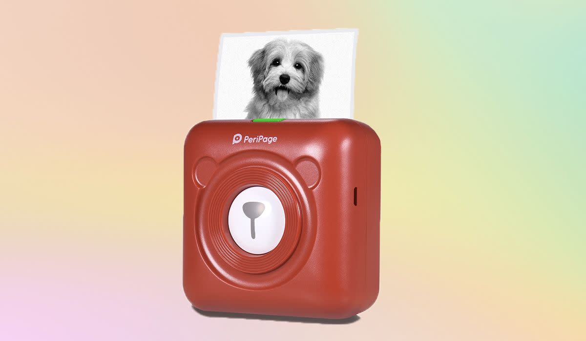 The PeriPage A6 printer is almost as adorable as the puppy it's printing. (Photo: PeriPage)