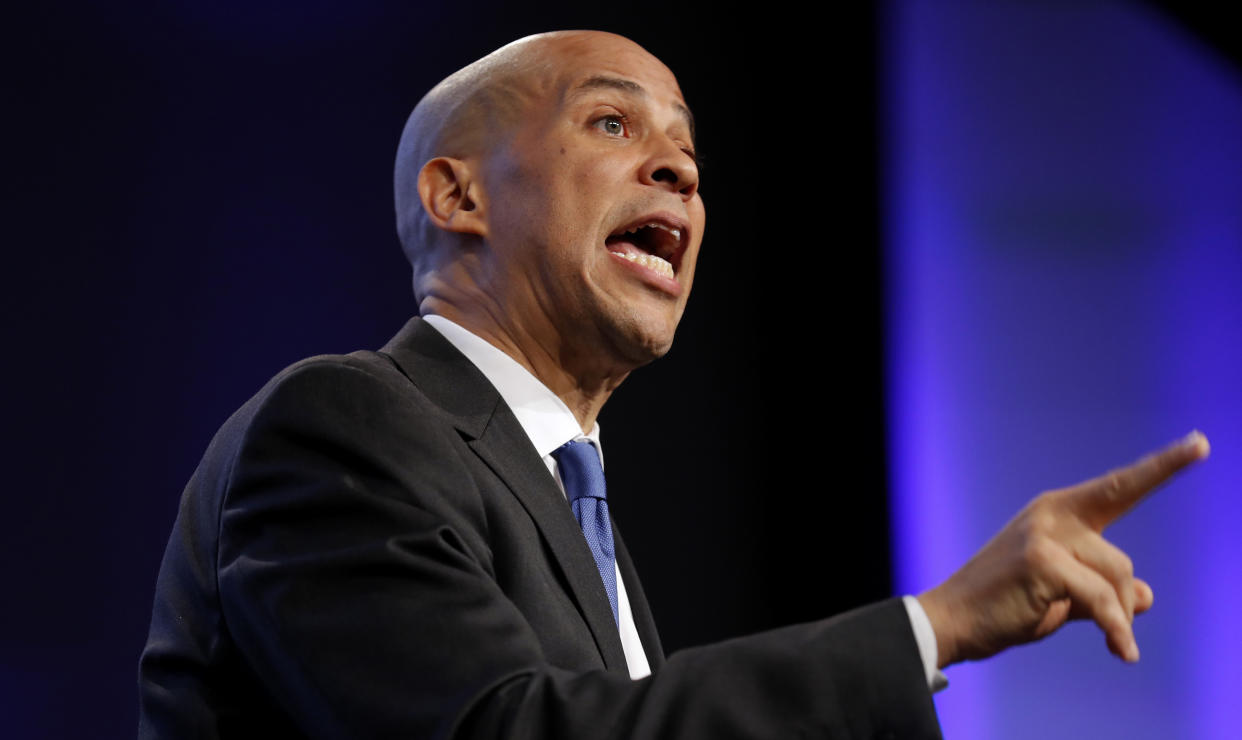 Sen. Cory Booker (D-N.J.) said at the Bend Toward Justice event Tuesday:&nbsp;&ldquo;I&rsquo;m the only U.S. senator that lives in the inner city. I don&rsquo;t know if any other senator had shootings on their block this year.&rdquo; (Photo: Charlie Neibergall/ASSOCIATED PRESS)