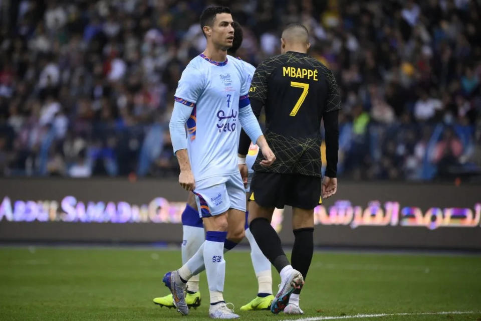 Ronaldo and Mbappe set to collide in the Euros. (Photo by FRANCK FIFE/AFP via Getty Images)