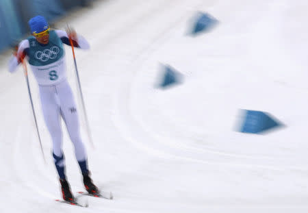 Cross-Country Skiing - Pyeongchang 2018 Winter Olympics - Men's 50km Mass Start Classic - Alpensia Cross-Country Skiing Centre - Pyeongchang, South Korea - February 24, 2018 - Iivo Niskanen of Finland competes. REUTERS/Carlos Barria