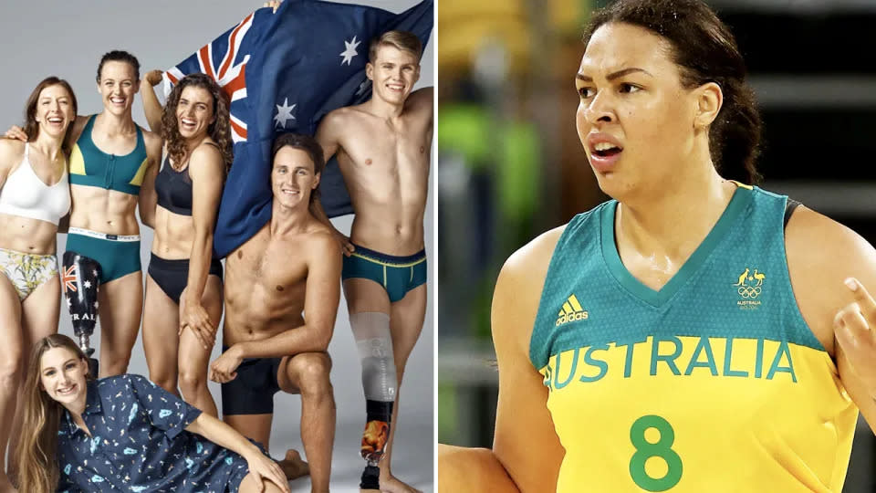 Liz Cambage took exception to the lack of diversity in promo shoots of the Australian Olympic team. Image: Jockey/Getty
