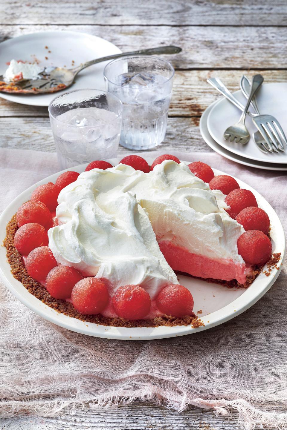 Watermelon Chiffon Pie