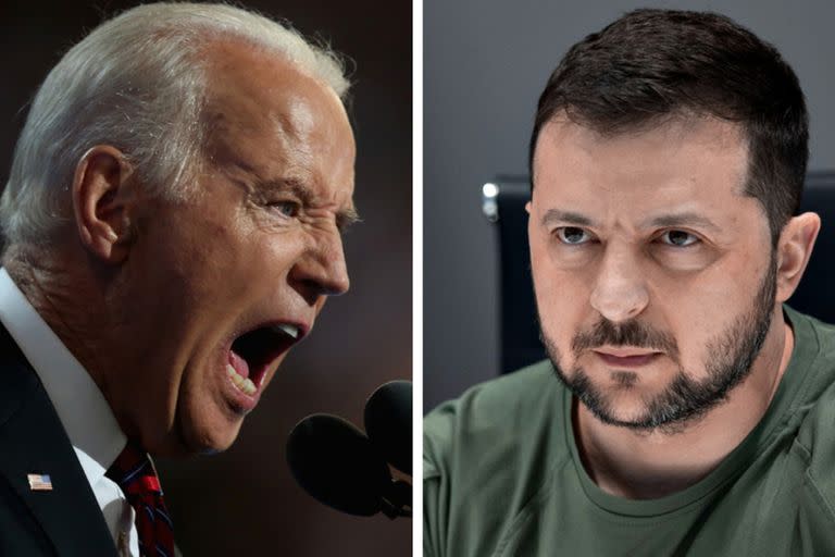 Joe Biden y Volodimir Zelensky