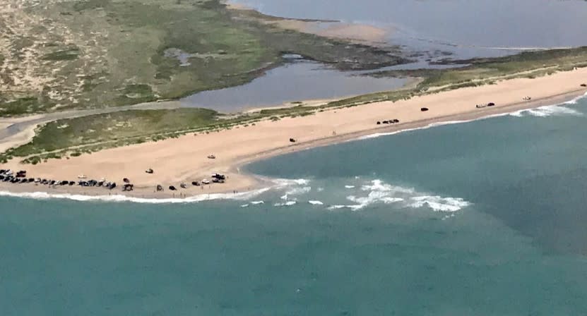 Cape Point in a photo from Cape Hatteras National Seashore. The kayaking incident was north of Cape Point — an area off to the right in the photo.