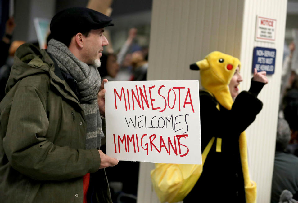 Protests at U.S. airports over travel ban