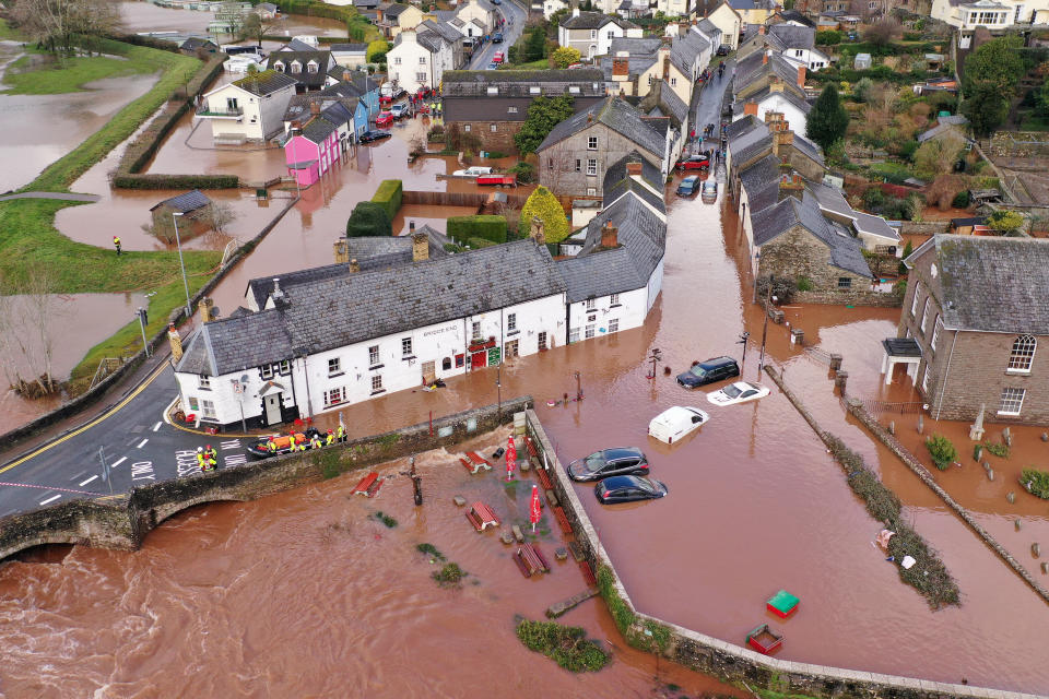 People across the UK have been surveying the flood damage caused to their homes by the storm.